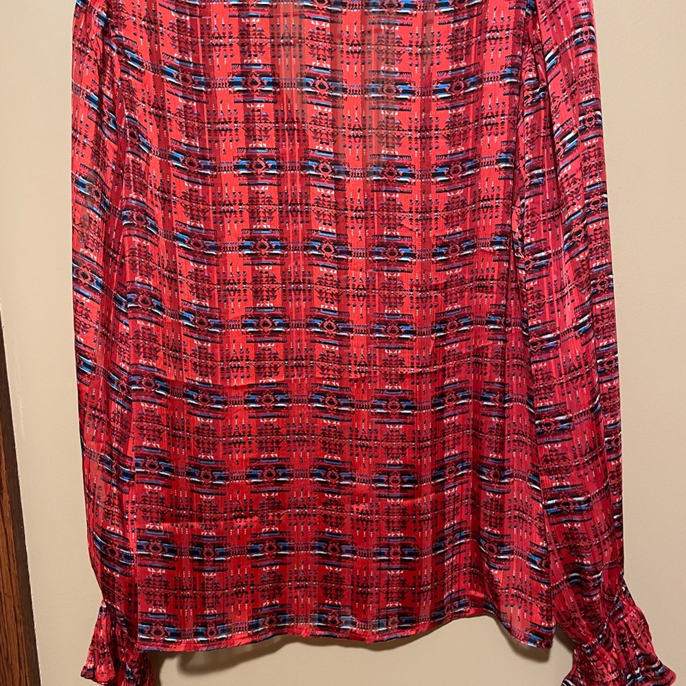 Beautiful Aqua Blouse By Pendleton. - image 2